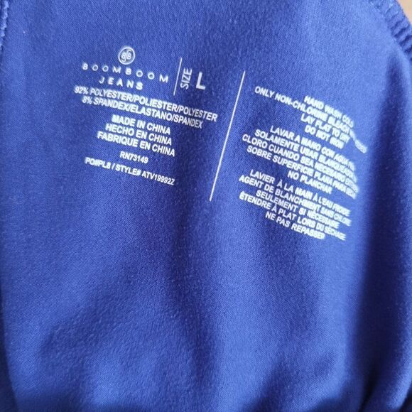 Matching Sweatsuit Hoodie Leggings Blue Side Stripe Set Track 90s Sexy - Picture 4 of 5